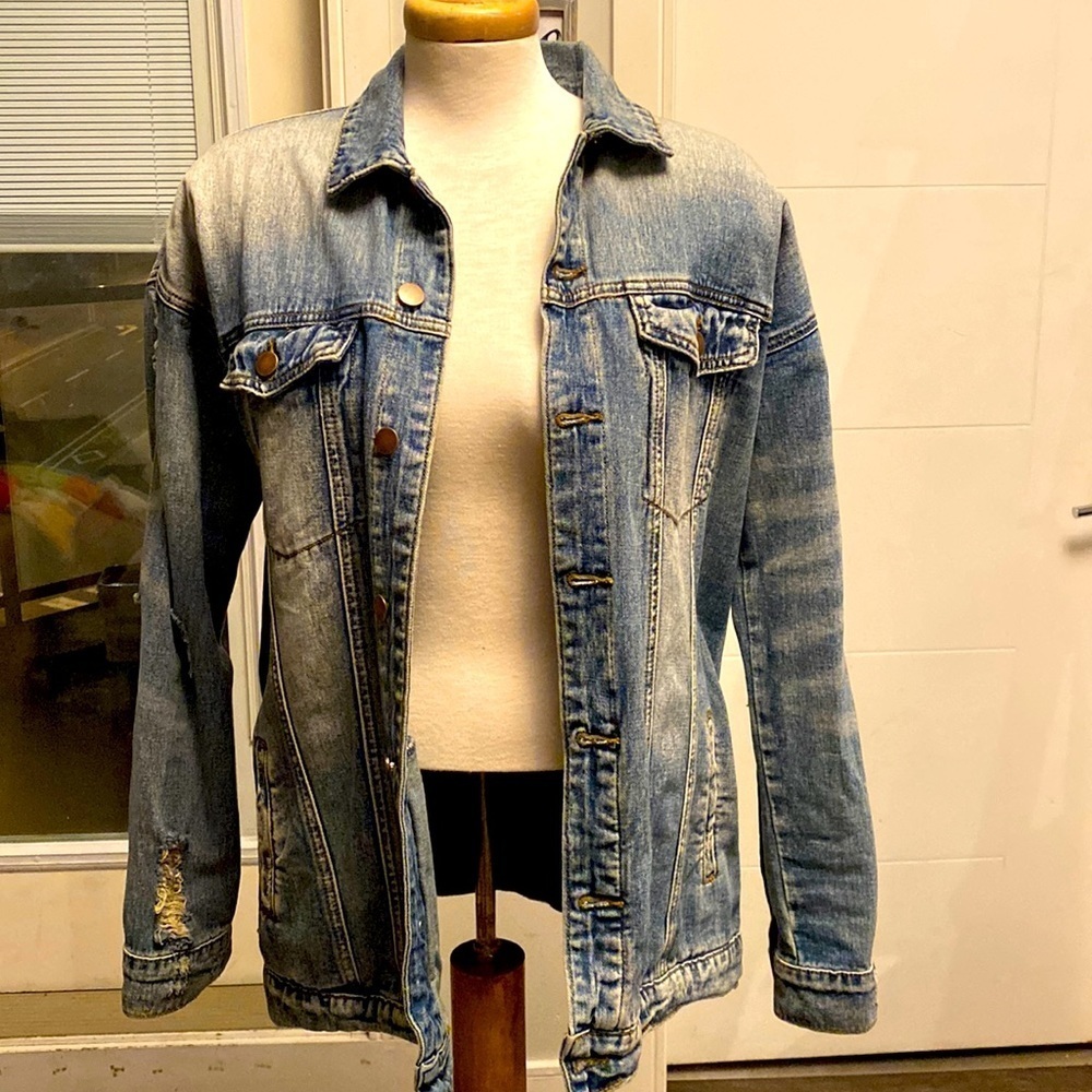 Oversized vintage jean jacket